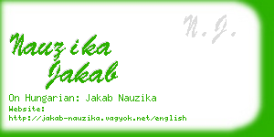 nauzika jakab business card